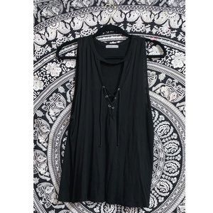 Black womens tank top size large